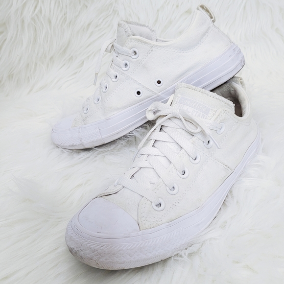 Converse Shoes - Converse Chuck Taylor Women's Low Top White Canvas Lace Up Sneakers Tennis Shoes
